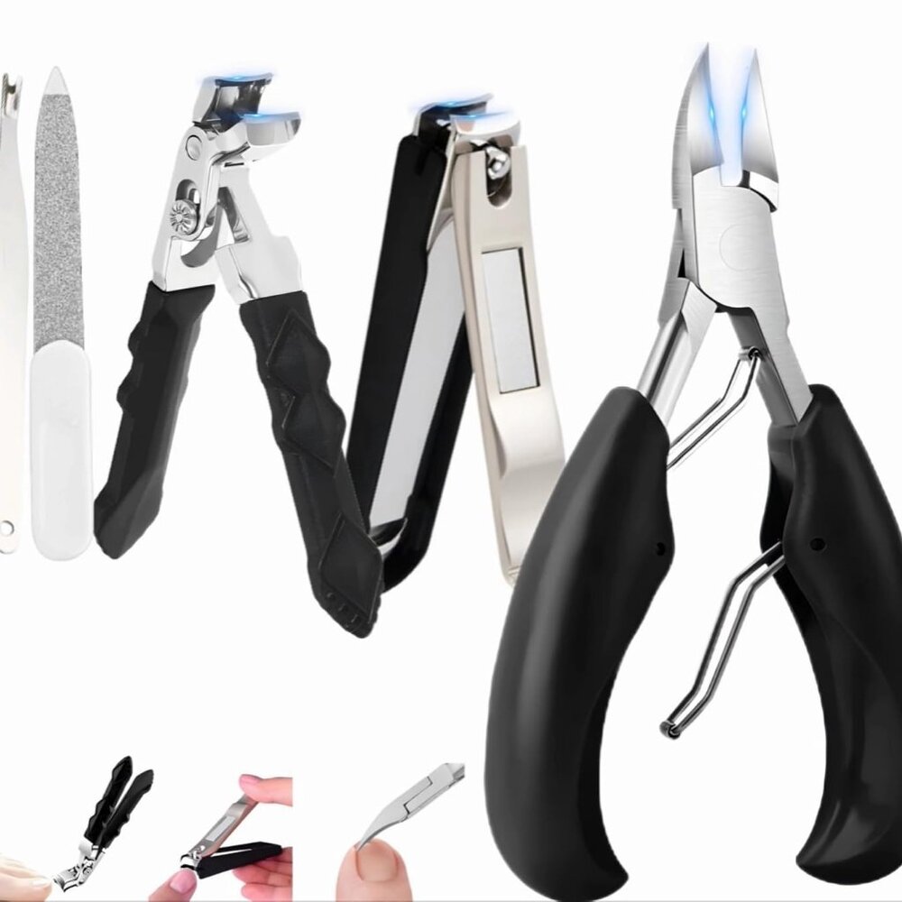 Toenail Clippers for Seniors Thick Toenails, Angled Head Large Toe Nail Clippers
